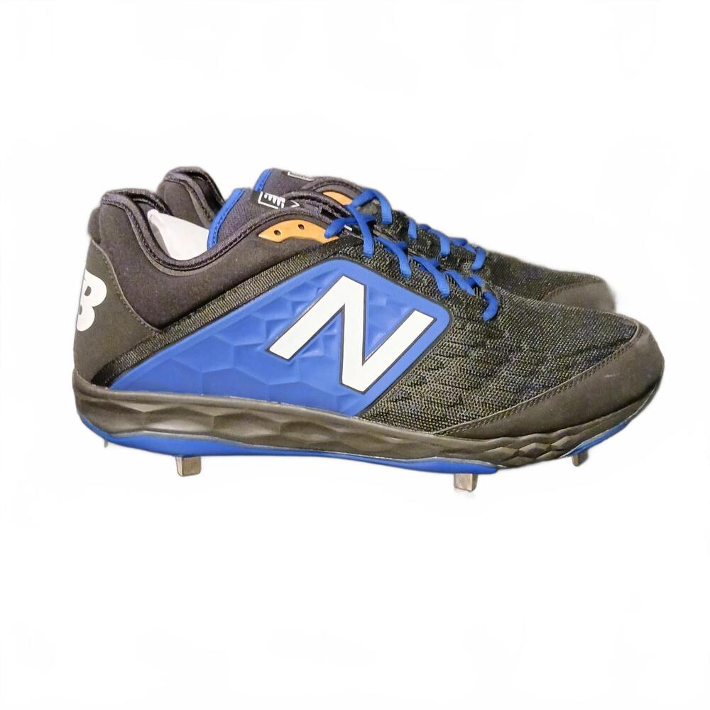 NEW New Balance Mens 3000v4 Comfort Metal Cleats in‎ Black/Blue, Size 16 2E
